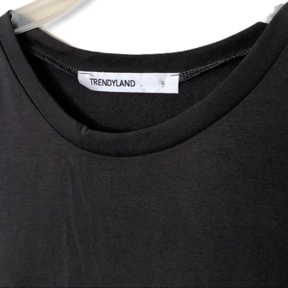 Raw Edge Hem Soft Stretch Ruffle Sleeve Dress - Picture 6 of 8